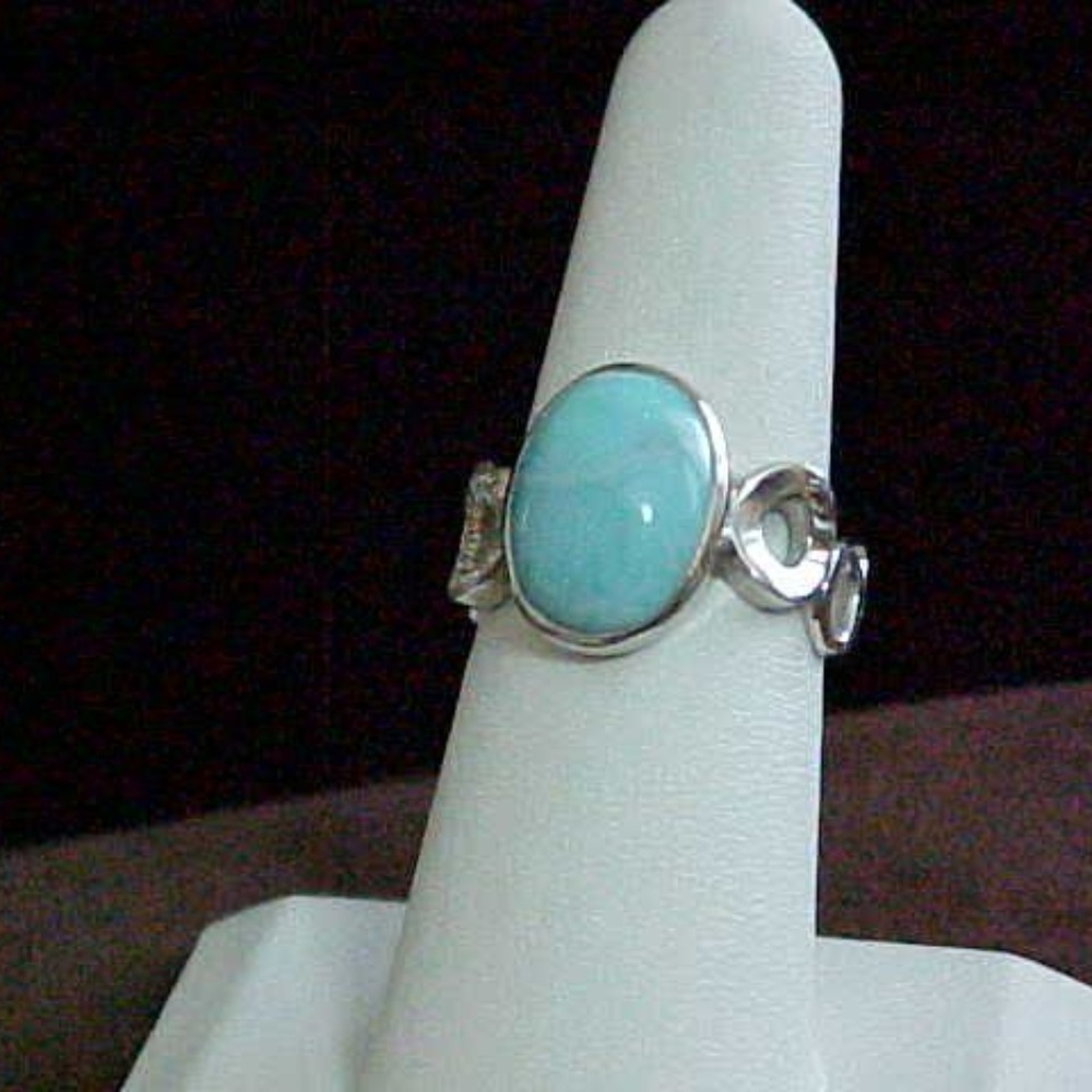 Marahlago Larimar Aden Ring  Size 9